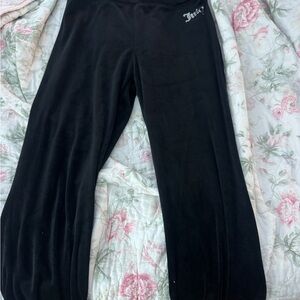 Juicy Couture Black Velour Leggings with Logo
